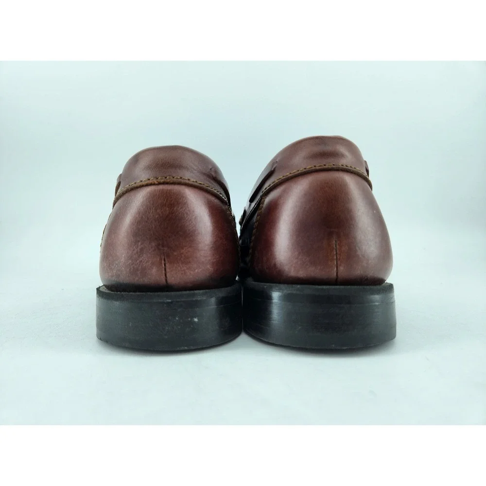 Johnston & Murphy Aragon II Kiltie Tassel Loafers Mens 9.5 M Black Brown Leather